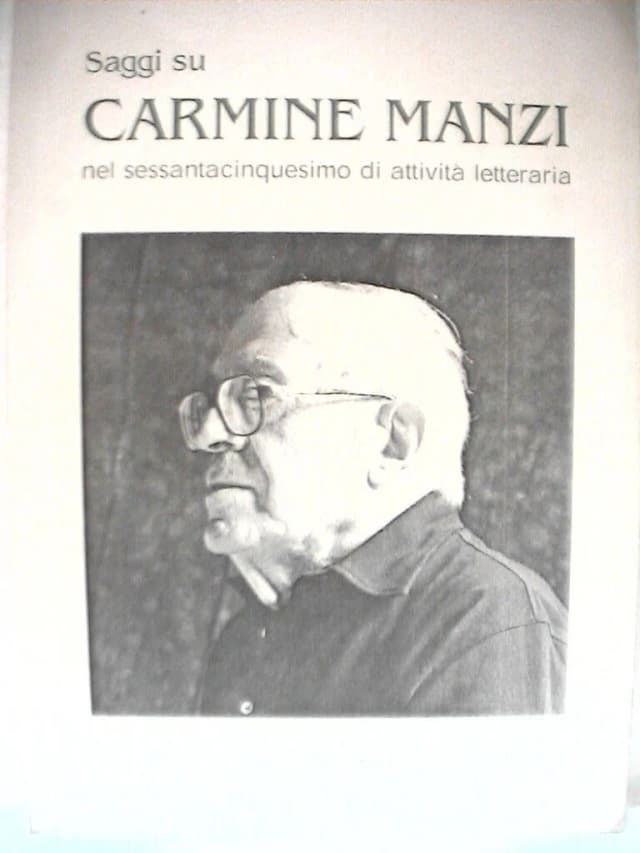 Copertina di "Saggi su Carmine Manzi", nel sessantacinquesimo di attività letteraria